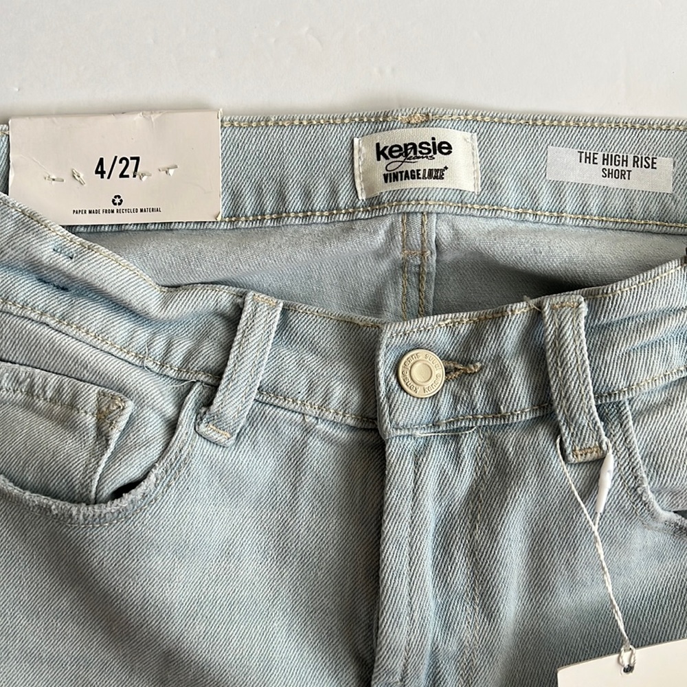 NWT Kensie Vintage Luxe High Rise Denim Shorts SZ-27 - Picture 8 of 12